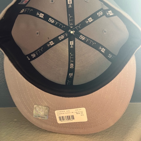 Fitted , New Era Pittsburg Steelers hat 6 7/8 - Picture 6 of 8